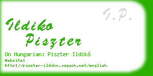 ildiko piszter business card