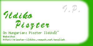 ildiko piszter business card